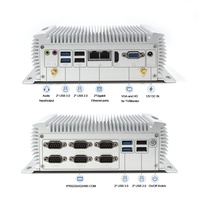 Mini PC industrial sin ventilador Intel Core i7-4578U DDR3L 8GB RAM máxima 2xRJ45 LAN 6xRS232/485 COM HD VGA Compatible con Win7/10 Linux