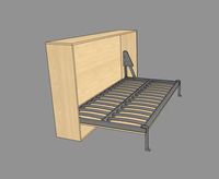 Lit Murphy multifonction en bois massif, prix de gros, taille personnalisée, lit mural avec armoire pour meubles de maison, rangement gain de place