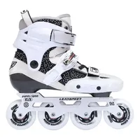 Patins à roulettes professionnels pour adultes en fibre de carbone et cuir, largeur moyenne, nouveau design HV, frein freestyle, slalom, roues 85A