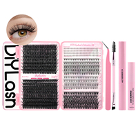 Kit de Clusters de Cils DIY en Gros, Étiquette Privée, Faux Cils Magnétiques, Clusters de Cils Naturels, Extensions de Cils Volumineuses