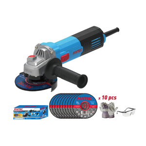 เครื่องตัด FIXTEC Professional 900W แบบเลื่อนปรับมุมได้ 125 มม. ชุดเครื่องมือไฟฟ้าพกพา พร้อมใบตัด 10 ชิ้น สำหรับงาน DIY รุ่น FAG900125 KIT-1 - Product Image 2