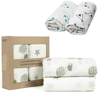 Offre Spéciale impression personnalisée bambou bébé couvertures 110*120cm coton nouveau-né bébé mousseline Swaddle unisexe mousseline bébé Swaddle couvertures