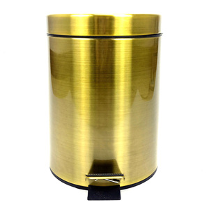 Thùng Rác Phòng Tắm Mạ Vàng Được Đánh Bóng Thùng Rác Bàn Đạp Chân Thùng Rác Thùng Rác - Product Image 2