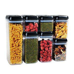 Merryart Airtight Pet Plastic Kitchen Fridge Pantry Storage Container with lids pantry organization and storage for kitchen