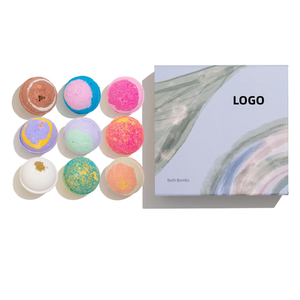 เซ็ตอาบน้ำมันหอมระเหยแบบฟองธรรมชาติธรรมชาติหรูหราทำด้วยมือชุดระเบิดอาบน้ำ9ชิ้น - Product Image 2