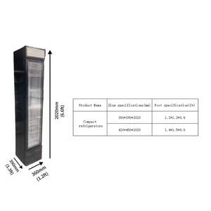 <span class=keywords><strong>Réfrigérateur</strong></span> vertical commercial pour aliments surgelés de <span class=keywords><strong>petite</strong></span> taille, vitrine élégante pour gâteaux et glaces avec porte en verre - Product Image 2