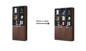 İki kapı ahşap dolap depolama kitaplık ofis - Product Image 6