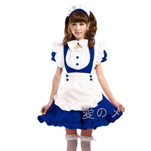 Inu X Boku SS Cosplay Maid Costume Women Anime Restaurant Outfit Dress Yellow Red Purple Green Black Pink Blue - Product Image 3