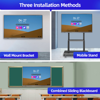 Panneau interactif LCD 4K XINPAI H65 55/65/75/86/98/100 pouces pour l'enseignement scolaire avec 40 points tactiles et système d'exploitation Android/Windows