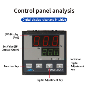 Bộ điều khiển nhiệt độ kỹ thuật số thông minh công nghiệp dòng XMT-1000 chất lượng cao AISET, điều chỉnh PID, vỏ ABS cao cấp - Product Image 2