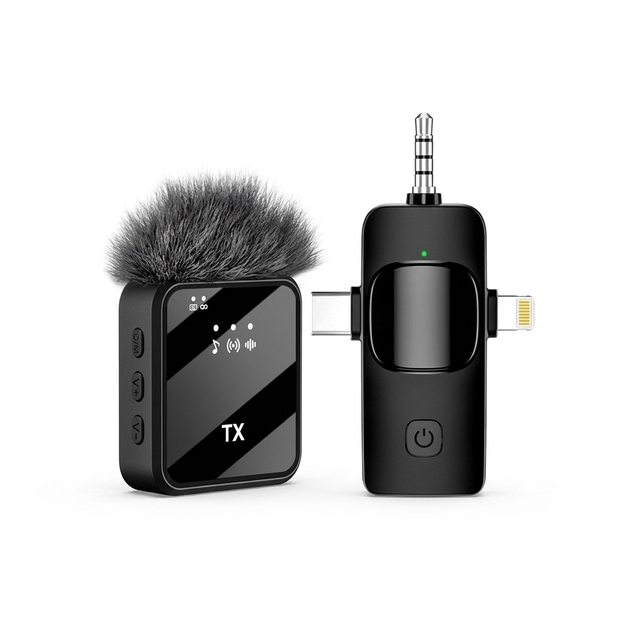 Sell Wireless Microphone Computer Smartphone Wireless Microphone 3 in 1 Live Interview Record Lavalier Radio Interview F11-2