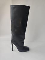 Bottes en cuir à talon haut et bout pointu pour femmes, de luxe, faites à la main, de haute qualité, conçues sur mesure, pour l'hiver 2024