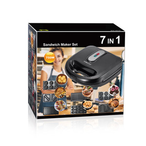 7 In 1 Sandwich Maker Set Multifunction Detachable Plate Electric <b>Toaster</b> Oven For Breakfast Waffle Donut Maker 750W 220V - Product Image 2