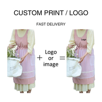 Tablier en coton personnalisé avec poches croisées dans le dos Tablier de jardin pour femmes pour mariage travail cuisine ménage fleuriste