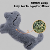 Peluche Chien Saucisse pour Chat, Jouet Interactif pour Chat avec Catnip, Sonore et Froissé, Doux et Moelleux pour Chats d'Intérieur et Chatons