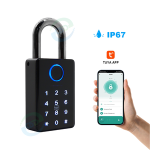 Su geçirmez Tuya akıllı asma kilit USB şarj edilebilir biyometrik parmak izi asma kilit güvenlik elektronik şifre anahtar akıllı kilit - Product Image 1