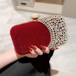 Sac de soirée à motif pierre de haute qualité en stock, prix imbattable, pochette élégante pour mariage ou soirée - Product Image 1