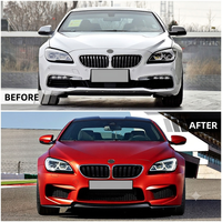 Kit carrosserie style M6 pour BMW Série 6 F06 F12 F13 2011 2012 2013 2014 2015 2016 2017 – Kit de conversion pare-chocs avant et arrière, jupes latérales