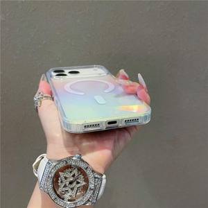 Moda gradiente magnetica trasparente custodia per telefono cellulare IMD per <span class=keywords><strong>iPhone</strong></span> 17 air 17pro Max <span class=keywords><strong>arcobaleno</strong></span> sfarzoso <span class=keywords><strong>cover</strong></span> per cellulare - Product Image 6