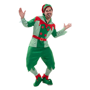 Nouvelle tenue de Noël 2024 unisexe : Ensemble de <span class=keywords><strong>déguisement</strong></span> rayé Père Noël et <span class=keywords><strong>Elfe</strong></span> pour adultes, idéal pour les fêtes. - Product Image 5