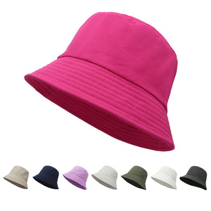 Solid Color Cotton Linen Bucket Hat Unisex Sun Protection Spring Summer Breathable Fisherman's Hat - Product Image 5