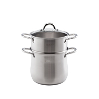 Cuisinière vapeur double couche en acier inoxydable de haute qualité, multifonctionnelle, grande capacité, pour cuisine commerciale, pot à soupe et à bouillon