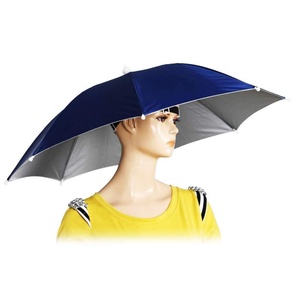 Fabricant d'ombrelles en Chine, ombrelle portable imperméable pour l'extérieur, chapeau-ombrelle mains libres avec impression de logo, 14 pouces*8K - Product Image 4