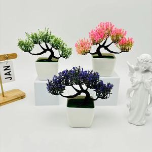 <span class=keywords><strong>Bonsái</strong></span> Artificial de <span class=keywords><strong>Pino</strong></span> Colorido, Plantas Verdes Decorativas para Hogar, Escritorio, Exteriores, Flores Artificiales, Paisaje Artificial - Product Image 4