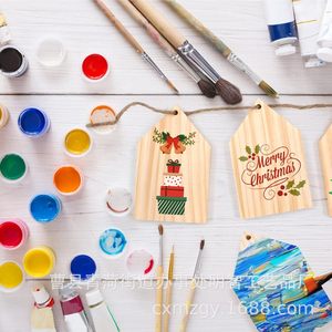 Etiquetas Decorativas de Madera, Color Natural, Forma Especial, Adornos Navideños, Manualidades, Uso en Interiores del Hogar, Ecológicas - Product Image 1