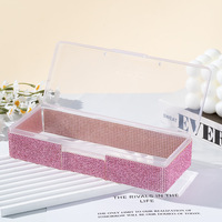 Nouvelle boîte de rangement portable pour nail art Bling Bling avec diamants, étui créatif pour breloques et décorations d'ongles
