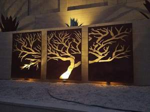 Divisores de Habitaciones Modernos de Acero Corten con Patrón Decorativo Resistente al Agua - Product Image 5