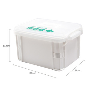 Large Capacity Family First Aid Kit White Rectangle Portable Medicine Storage Box For Emergency Medical Care - Product Image 4