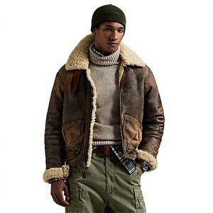 Winter All Color <b>Leather</b> <b>Jacket</b> for Men/<b>Women</b> Fur Collar <b>Vintage</b> Breathable Cotton Knitted Bomber <b>Jacket</b> - Product Image 1