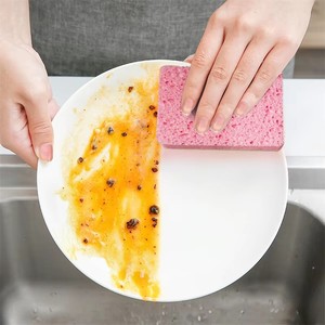 Ecologische, hoge-dichtheid, gecomprimeerde cellulose, extra sterke, duurzame reinigings- en schuursponsjes voor de keuken - Product Image 5