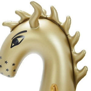 Flotteur géant gonflable en forme de dragon doré de luxe - Product Image 4