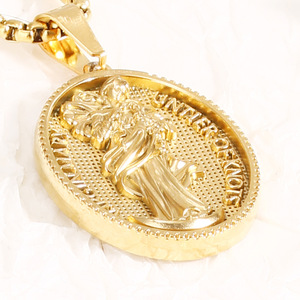 Collana con Ciondolo 3D in Acciaio al Titanio Stile INS, Ispirata alla Mitologia Occidentale, Gioiello di Lusso Vintage alla Moda - Product Image 5