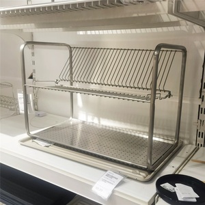 Stainless Steel Modern Standing <b>Kitchen</b> <b>Racks</b> Dishes Bowls Drain <b>Racks</b> Tableware Storage <b>Racks</b> Waterproof Non-Folding Design - Product Image 4