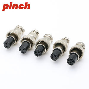 Conector Circular Pinch Gx12 16 20mm 2 3 4 5 6 7 8 9 10 Pines Tipo Cableado Enchufable Salida CC Aleación de Zinc - Product Image 3