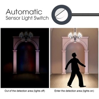 Interrupteur Tactile Intelligent Anti-Interférence T-Sub-Control 12V/24V IP18 Cuivre ABS Détection 1-5mm Design Invisible Dissimulé pour Armoire