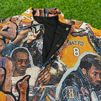 Sweat-shirt pour homme en coton personnalisé par les fabricants, motif de stars de joueurs de basket-ball, taille plus, tapisserie, anime, couverture