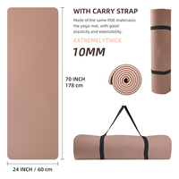 Tapis de yoga en caoutchouc naturel écologique à haute résilience personnalisé, imprimé, épais, TPE, imperméable, antidérapant, tapis de fitness, forme ovale