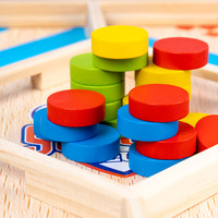 Jeu de société interactif 2-en-1 multifonctionnel en bois pour deux joueurs : Échecs rebondissants et Jeu d'échecs volant pour enfants et parents