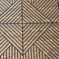 Panneau mural acoustique en bois à lattes absorbant le son HY19006B, panneau décoratif d'intérieur pour la maison et le bureau