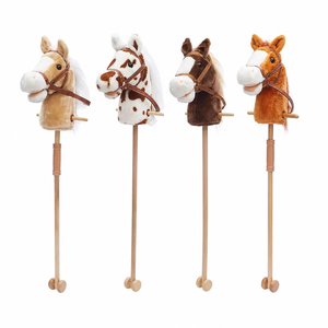 <span class=keywords><strong>Cavallo</strong></span> a Dondolo per Bambini, Giocattolo in Peluche con Bastone in Legno per Divertimento Fai-da-Te - Product Image 1