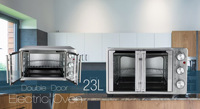 NOUVEAU Design Personnalisé 110V 220V 23L Acier Inoxydable Friteuse à Air Extra Large, Four Grille-pain à Convection avec Portes Françaises