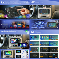 Lecteur MP5 pour voiture Podofo 7 pouces, autoradio, CarPlay/Android Auto sans fil, FM/AM/RDS pour Ford Focus/S-Max/Mondeo/C-Max, vente en gros OEM/ODM