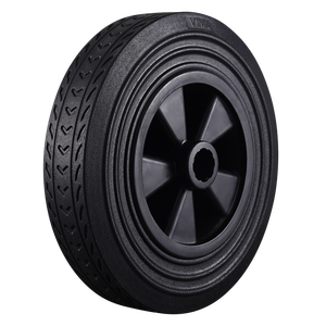 Vima <span class=keywords><strong>Heavy</strong></span> <span class=keywords><strong>Duty</strong></span> 8-In Zwart Rubber En Aluminium Enkelwiel Industriële Trolley Dumpkar Handwagen Tuinwagen Afvalbak Caster - Product Image 5