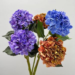 Bouquet d'hortensias artificiels Meng Jie en polyester, grandes fleurs pour décorations de mariage et d'hôtel - Product Image 3