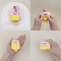 Joli jouet sensoriel anti-stress en forme de cube de beurre ou de sucette glacée, ours en glace à presser pour enfants et adultes, pour soulager l'anxiété