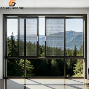 GS China Manufacturer Custom Aluminum Sliding <b>Window</b> with Insect <b>Screen</b> Powder Coated Frame for Home and Office - Product Image 1